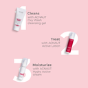There are 3 steps for acne treatment - cleansing, treatment and moisturizing. For the best result, you should try dermo cosmetic series Acnaut